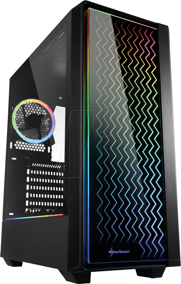 SHARK RGB LIT200 - Sharkoon RGB LIT 200 ATX Gehäuse