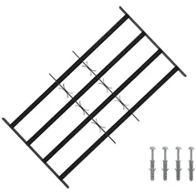 vidaXL Sicherheitsgitter für Fenster 63-114 cm mit 4 Querstangen