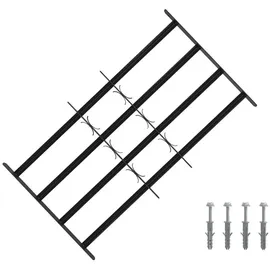 vidaXL Sicherheitsgitter für Fenster 63-114 cm mit 4 Querstangen
