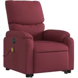 vidaXL Massagesessel elektrisch 99 x 99 x 99 cm Weinrot mit Aufstehhilfe