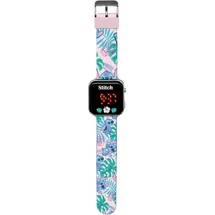 Kids Euroswan Lilo & Stitch Digitale LED-Uhr 0 mm Kunststoffgehäuse Blau/Rot Silikonarmband onesize