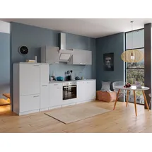 Respekta Küchenzeile Malia 300 cm E-Geräte weiß/beton optik