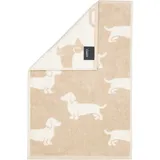 CAWÖ Home Handtücher We love Dogs - Dogs Gästetuch, Weiß|Braun, 30 x 50 cm