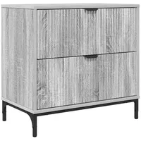 VidaXL Nachttisch Grau Sonoma 63,5 x 36 x 61