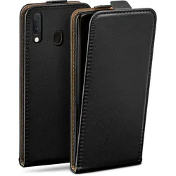moex Flip Case Klapphülle Samsung Galaxy A20e, vegan Leder, 360° Schutz