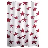 RIDDER Duschvorhang Star 180 x 200 cm rot