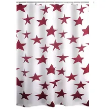RIDDER Duschvorhang Star 180 x 200 cm rot