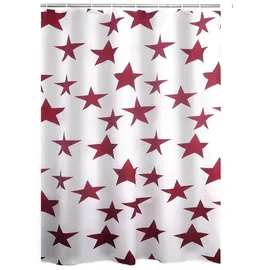 RIDDER Duschvorhang Star 180 x 200 cm rot