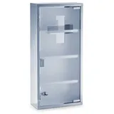 Zeller Present Medizinschrank Edelstahl, silber, 27 x 12 x 57 cm silberfarben