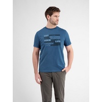 LERROS T-Shirt LERROS T-Shirt mit modischem Print blau S