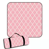 DOTBUY-SHOP Picknickdecke Wasserdicht, Campingdecke Stranddecke Maschinenwaschbar Faltbar Picknickmatte, für Outdoor Strand, Campen, Wandern und Ausflüge (Rosa,200x150cm)