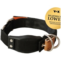 WowWow Professional Hundehalsband mit Leine, schwarz M