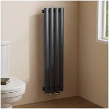 EMKE Oval Paneelheizkörper 240 x 900 mm 266 W anthrazit Mittelventil