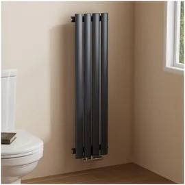 EMKE Oval Paneelheizkörper 240 x 900 mm 266 W anthrazit Mittelventil