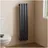 EMKE Oval Paneelheizkörper 240 x 900 mm 266 W anthrazit Mittelventil