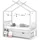 vidaXL Kinderbett Himmelbett mit Schublade 70 x 140 cm Kiefer massiv weiß