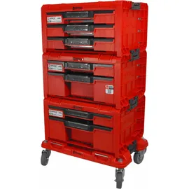 QBRICK System Werkzeugkoffer PRO Schublade Set 3 Rot