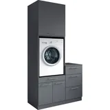 laundreezy Mehrzweckschrank-Set 118 x 238 x 68 cm Grau