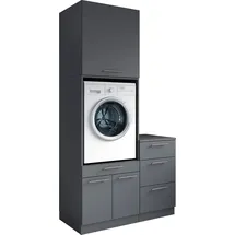 laundreezy Mehrzweckschrank-Set 118 x 238 x 68 cm Grau