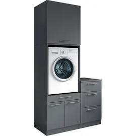 laundreezy Mehrzweckschrank-Set 118 x 238 x 68 cm Grau