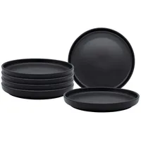 Spetebo Speiseteller 27 cm schwarz 6er Set