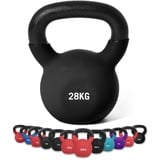 wuuhoo® Kettlebell Dwayne - Kugelhantel 2kg - 28kg aus massivem Gusseisen mit Neopren Beschichtung, Schwunghantel für Dein Krafttraining, Gewichte mit Farbcodes - Fitnessgerät für Zuhause (l) 28 kg