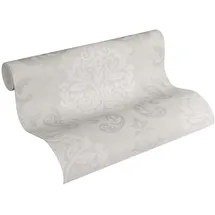 A.S. Création Vliestapete Memory 3 barock glamourös klassisch 10,05 m x 0,53 m beige creme metallic Made in Germany 953721 95372-1