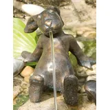 Rottenecker Gartendeko Figur: Bronzefigur Garten, Emil der Hase, Wasserspeier/Brunnen, 11 cm hoch, original Objekt