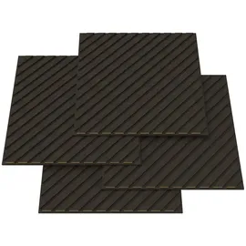[neu.holz] Akustik-Wandpaneel Vang dunkelgrau 8 St. 60 x 60 cm