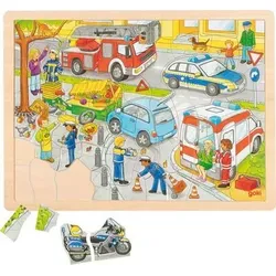 GOKI 57429 Einlegepuzzle Polizeieinsatz