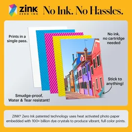 Kodak Printomatic+ Sofortbild-Digitalkamera, Zink-Fotopapier 2x3 (5,1x7,5 cm) 10 MP, RGB-LED, druckt Farbfotos, Schwarz