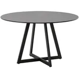 Xxxl Gartentisch, Anthrazit, Schiefer, Metall, rund, eckig, X-Form, 125x74x125 cm, wetterbeständig, wetterfest, Gartenmöbel, Gartentische, Gartentische