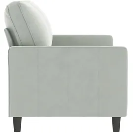 vidaXL 2-Sitzer-Sofa Hellgrau 140 cm Samt