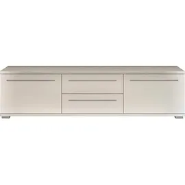 PLACES OF STYLE Lowboard PLACES OF STYLE "Piano TV-Kommode in Breite 165 oder 180 cm mit Soft-Close-Funktion", beige (beige hochglanz), B:150cm H:46,2cm T:45,2cm, Spanplatte, Sideboards, Lowboard, Hochglanz UV-lackiert, Br 180 cm mit versch. Tür- und Schubkastenmaße