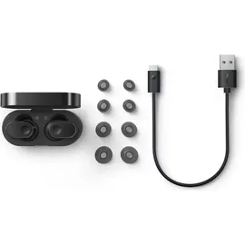 Philips T2 True Wireless - Hervorragende Gesprächsqualität, kompatibel mit Sprachassistent und bis zu 40 Stunden Musikwiedergabe - Schwarz