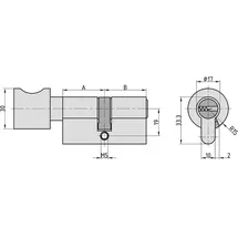 BASI BM5030-3010 Knaufzylinder 60/40 mm