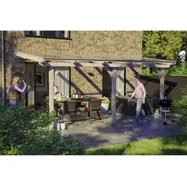 SKANHOLZ Terrassenüberdachung Rimini 541 x 350 cm beige