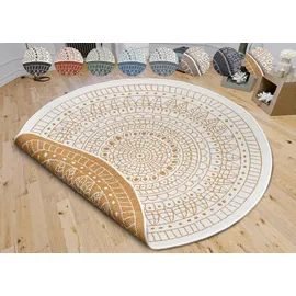 HANSE HOME Porto Wendeteppich Ø 100 cm Gelb/Bronze
