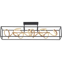 LED Deckenleuchte, modern, geschwungenes Design, dimmbar, energiesparend