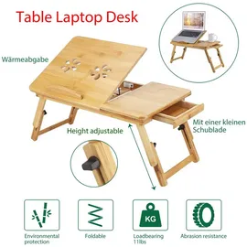 Youyijia Betttisch Laptop Knietisch Beistelltisch für Lesen oder Frühstück