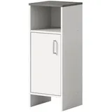 inn.furn Kommode weiß Rauchsilber grau 32 cm Badschrank Angeles