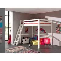 Vipack Hochbett Pino 140 x 200 cm Kiefer massiv lackiert weiß