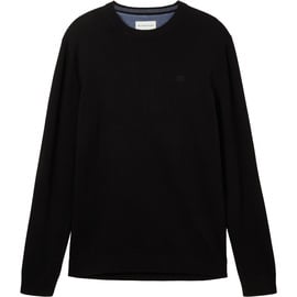 Tom Tailor 1038426 Basic Knit Pullover Black 3XL