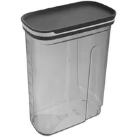 Orion Küchenbehälter Vorratsdose Schüttdose für Frühstücksflocken Grütze Mehl Nudeln Zucker lose Produkte mit Dosierdeckel Maßeinteilung 2,7l - Grau