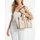 Michael Kors Becca Large Shopper Kunstleder Beige/Weiß
