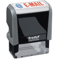 Trodat Office Printy 4912 selbstfärbender Textstempel, E-MAIL, Abdruckfarbe blau-rot,