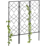 Relaxdays Rankgitter Metall 122 x 31 cm Schwarz