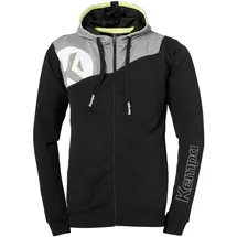Kempa Core 2.0 Kapuzenjacke schwarz/dark grau melange XXL
