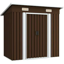 vidaXL Gartenschuppen 1,8 x 1,1 m braun