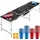Tectake tectake® Bierpong-Tisch, aus Aluminium mit Eisfach, bodenschonende Kunststofffüße, inklusive 100 Bechern und 6 Bällen